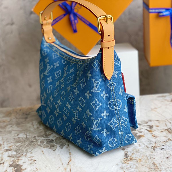 Louis Vuitton denim shoulder bag replica M44464