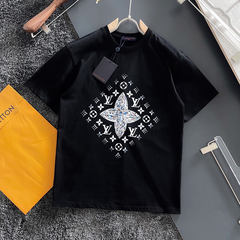 New Spring Louis Vuitton T-shirt replica 21SS Floating LV Printed vux11502 New Spring Louis Vuitton T-shirt replica 21SS Floating LV Printed vux11502