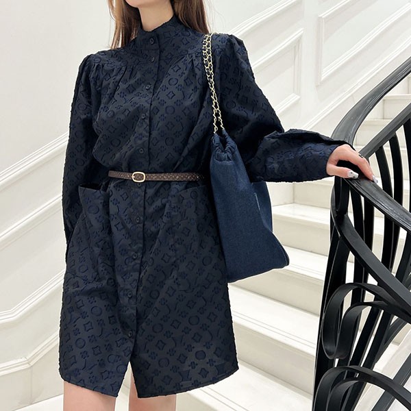 [Very Popular ☆] Louis Vuitton x Inverted Mahina Shirt Dress Replica vum43965