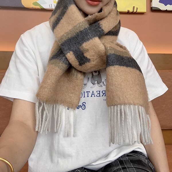 Perfect gift? Loewe logo wool & mohair scarf replica F811257X03