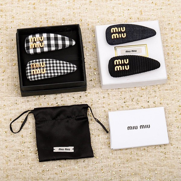 Miu Miu Checkered Hairpin Replica 4 Colors 5IF0921
