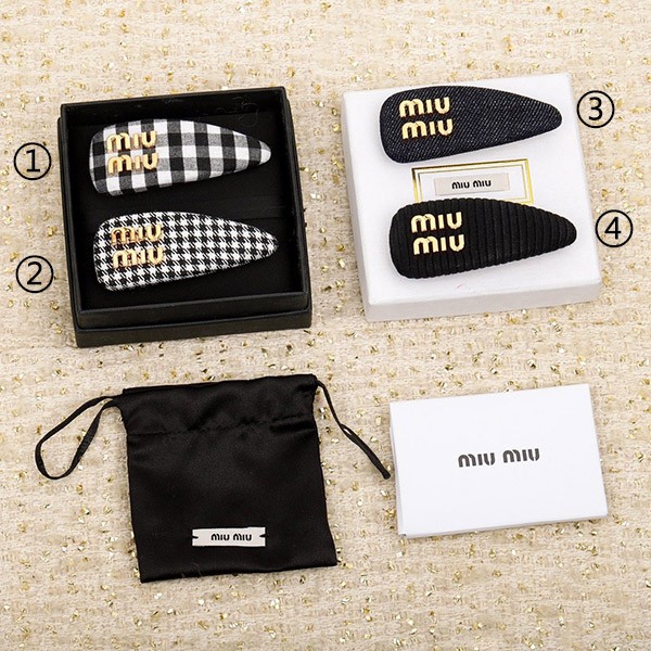 Miu Miu Checkered Hairpin Replica 4 Colors 5IF0921