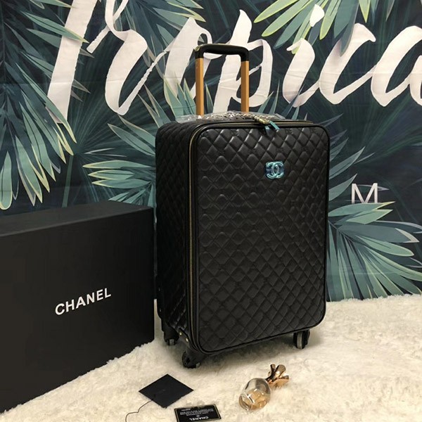 Chanel Replica Coco Mark Nylon Leather Matelasse Travel Carry Case sho57341