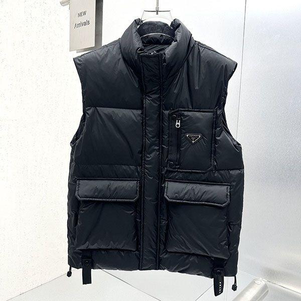 Luxury brand Prada padded Re-Nylon vest replica puu70208