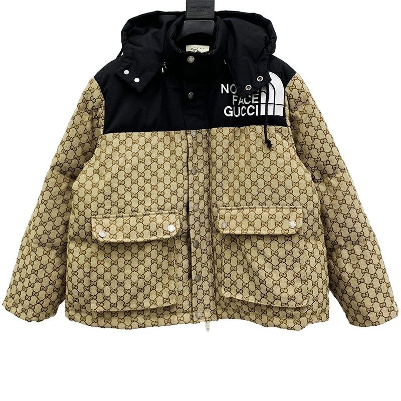 Eye-catching color Gucci x North Face collaboration down jacket GG logo guy82460 Eye-catching color Gucci x North Face collaboration down jacket GG logo guy82460