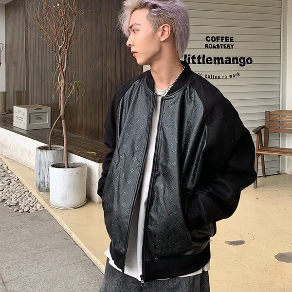 [Leather that is extremely popular among men] Louis Vuitton replica wool blouson 1ABJ1X