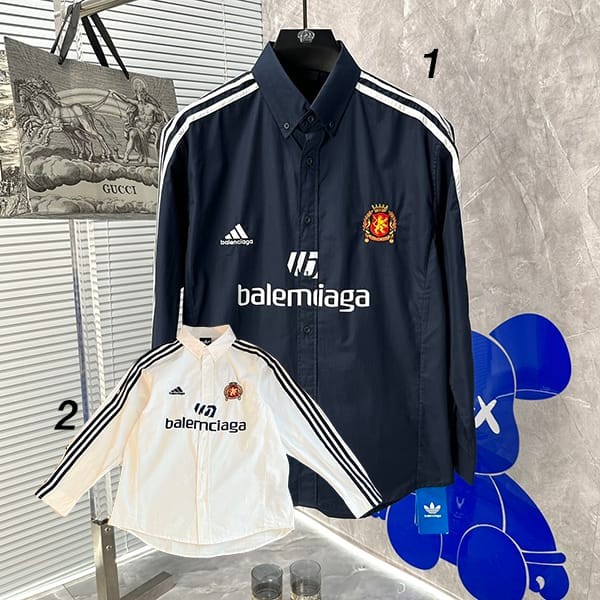 Immediate delivery Balenciaga Adidas fake oversized shirt 2 colors bar03195