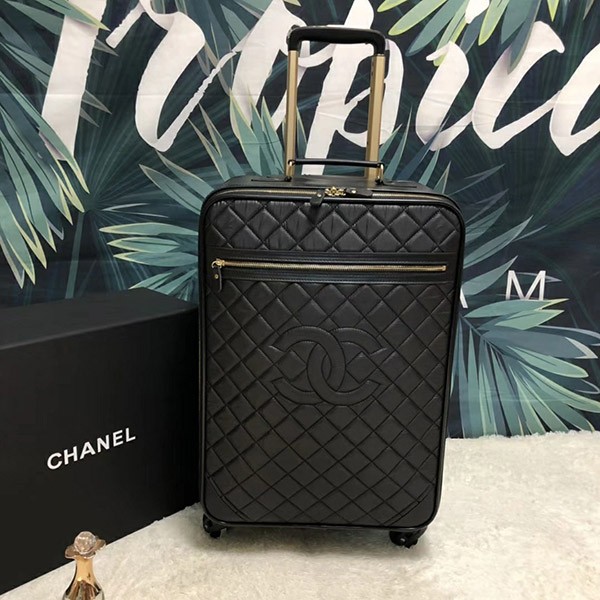Chanel Coco Mark Nylon Leather Matelasse Travel Carry Case Replica shy51673