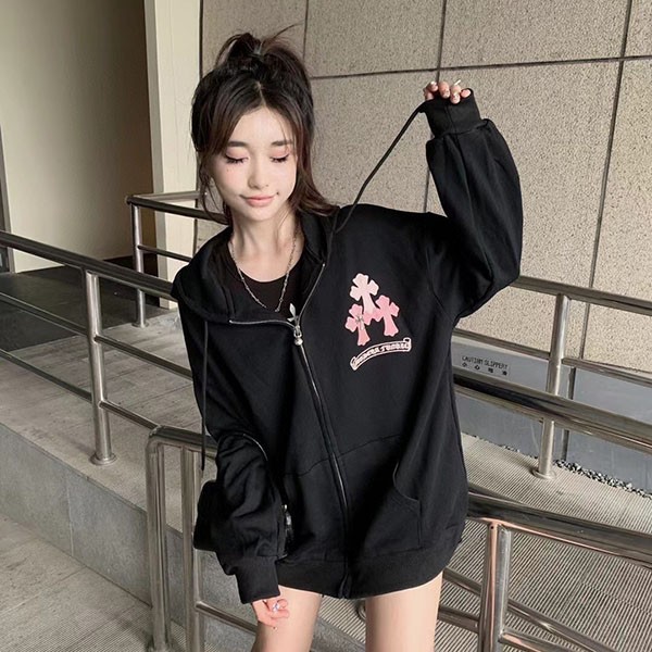 CHROME HEARTS CH Cross Copy Zip Hoodie Kum08072