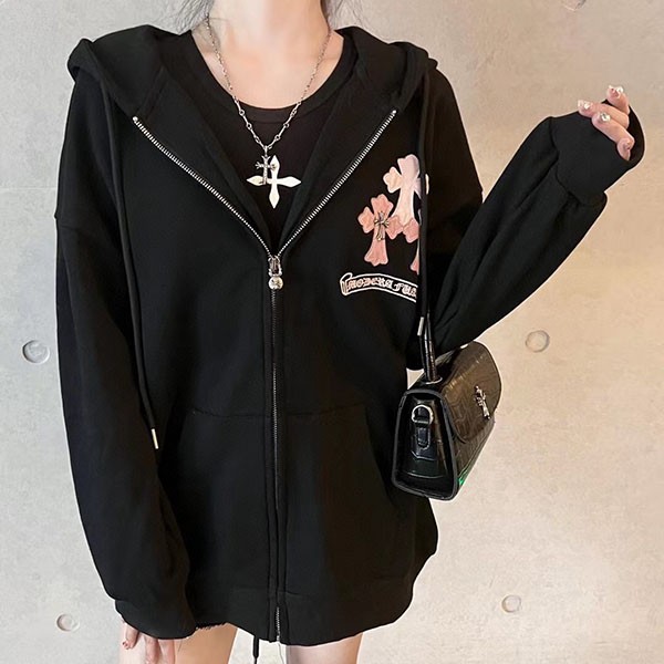 CHROME HEARTS CH Cross Copy Zip Hoodie Kum08072
