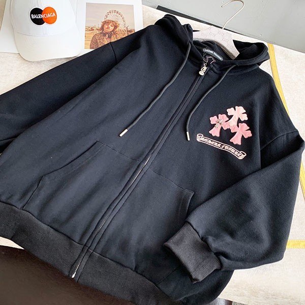 CHROME HEARTS CH Cross Copy Zip Hoodie Kum08072