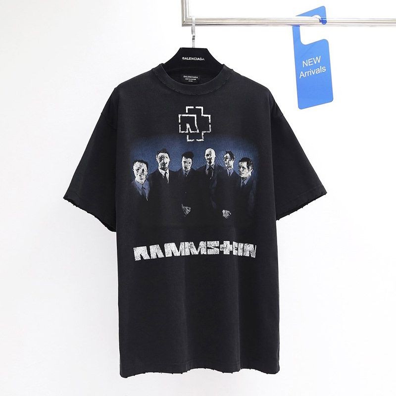 Balenciaga collaboration T-shirt with German rock band Rammstein bax18023