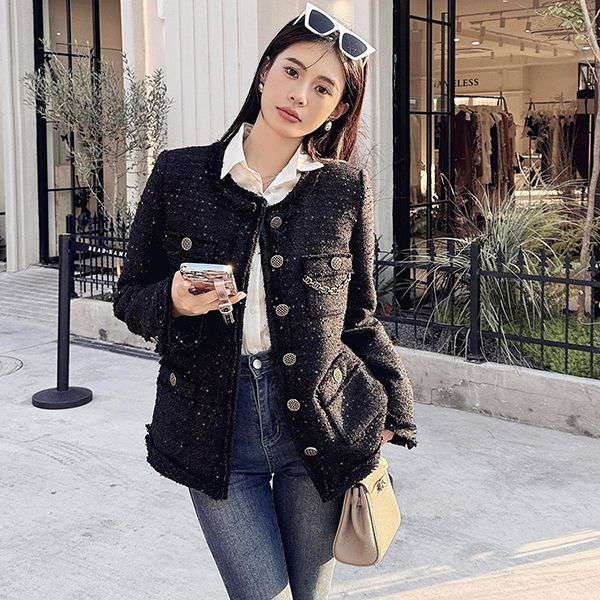 High quality? Chanel wool tweed jacket replica down filling shl81276