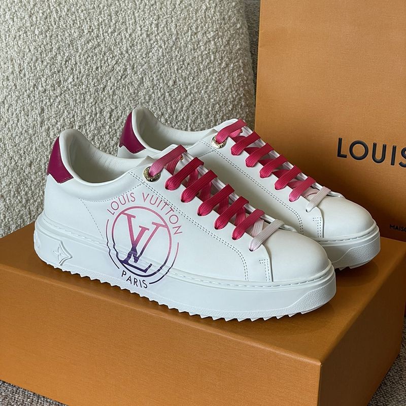 Very popular!! New color ☆ Vuitton ☆ Time Out Line Sneakers Replica Gift vud71549