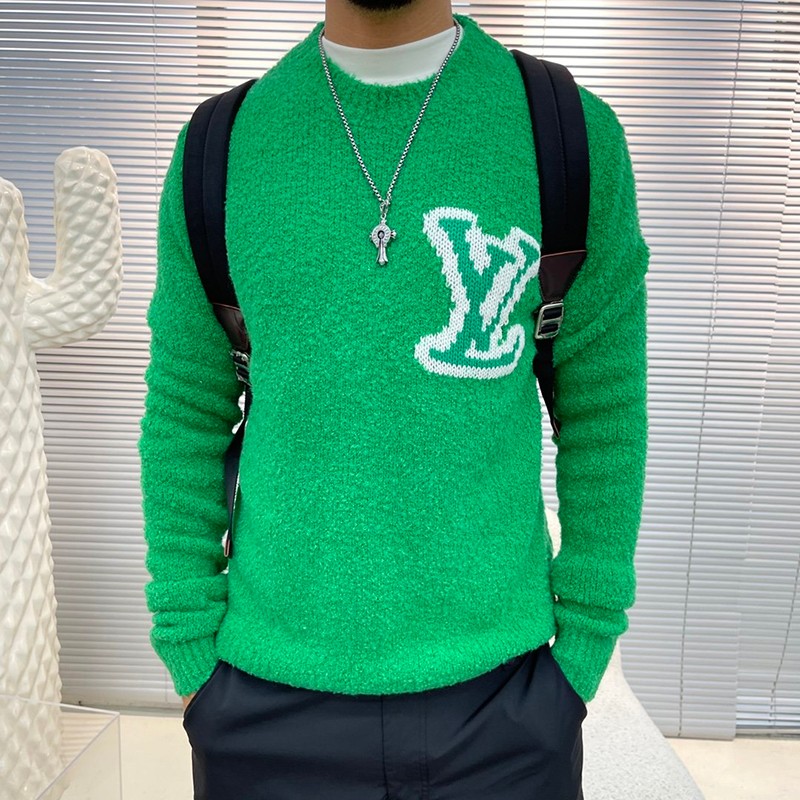 [Not available in Japan]? Louis Vuitton knit replica stitch crew neck knit vuh25390