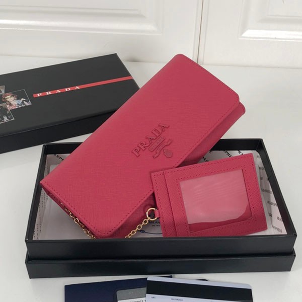 Prada long wallet with coin purse, replica, with pass case, logo, leather, pul47210 Prada long wallet with coin purse, replica, with pass case, logo, leather, pul47210