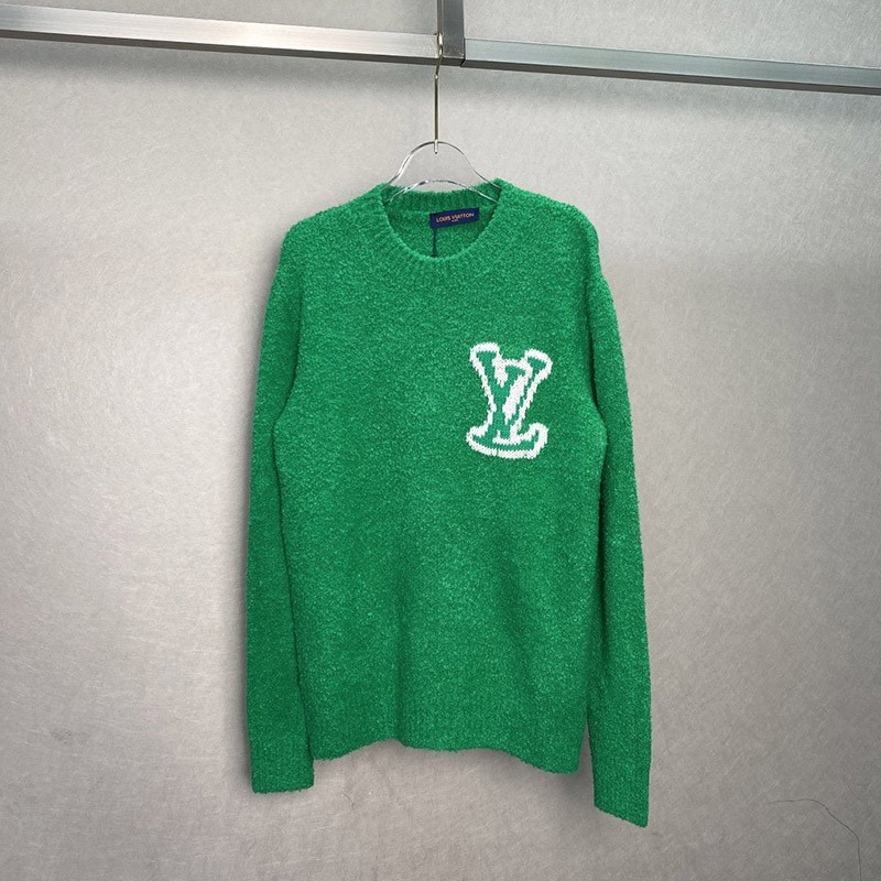 Very popular ☆? Louis Vuitton sweater fake Intarsia crew neck knit rare 1A7XOH