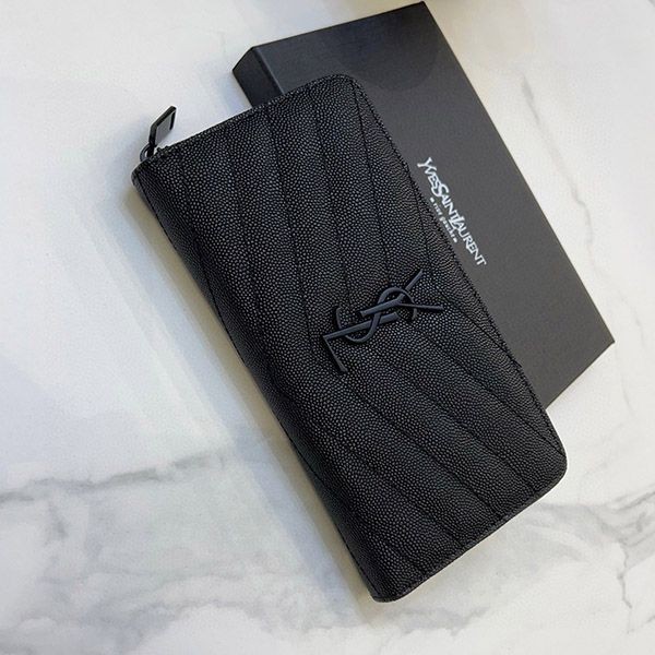 Free shipping Saint Laurent Women's round zipper wallet replica Sal04393