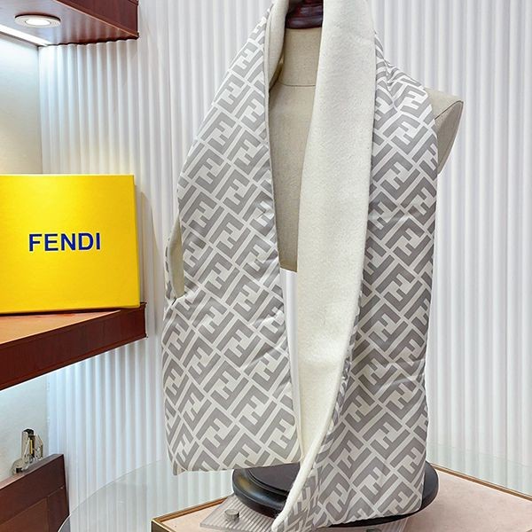 Fendi FF logo cashmere silk scarf replica FXP400A6DFF0QE1