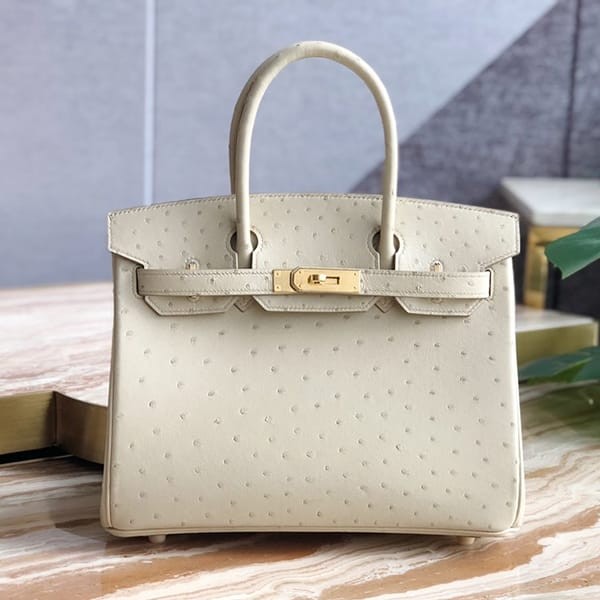 The rapidly growing popularity of the Hermes Birkin 30 replica, made of ostrich leather and G hardware, ers41534