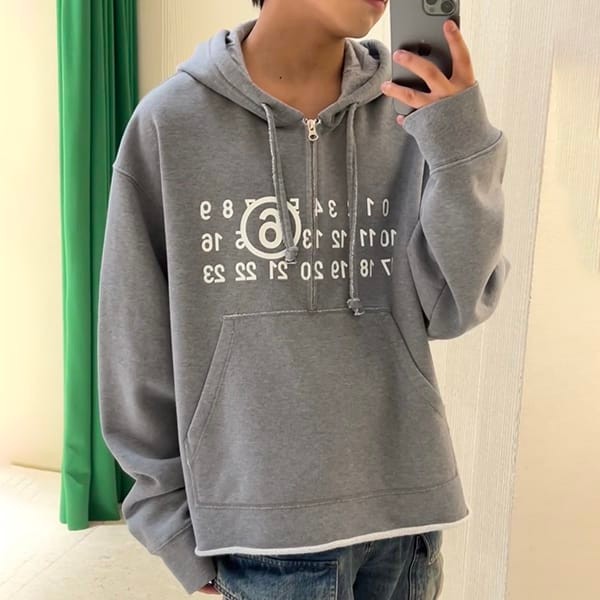 Stylish Maison Margiela MM6 Half Zip Hoodie Fake 2 Colors May06189 Stylish Maison Margiela MM6 Half Zip Hoodie Fake 2 Colors May06189