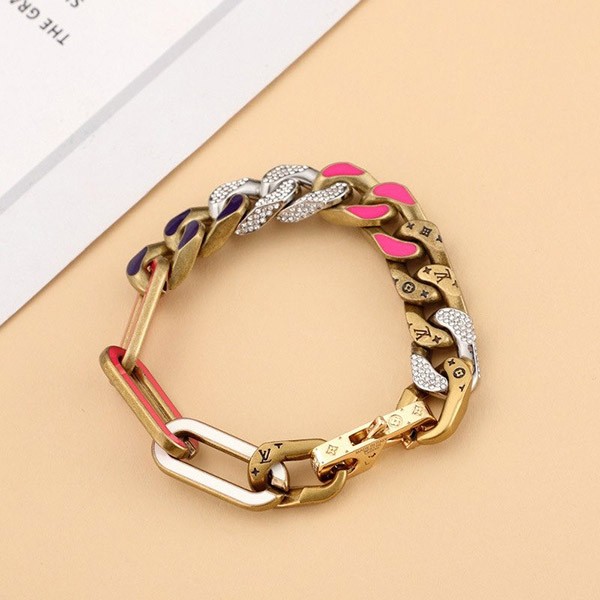 Not available in Japan [Louis Vuitton Replica] LV Mix Chain Bracelet vug27277