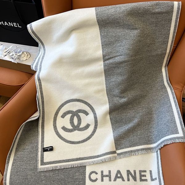 [Large logo design is stylish?] Chanel cashmere scarf replica shu36544