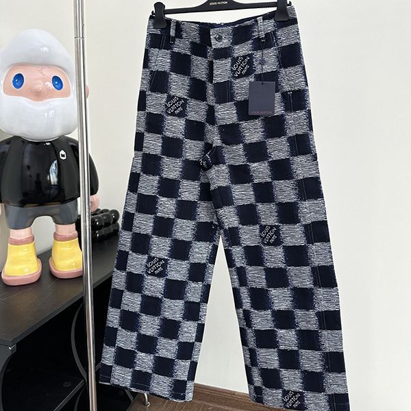 Sold out popular Louis Vuitton Damier workwear pants replica 1AFASB