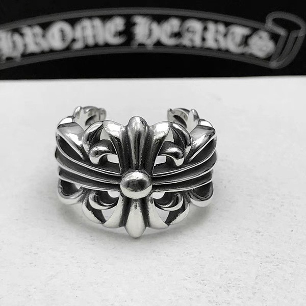 New and hard to find Chrome Hearts Floral Cross Ring Replica Kuj85416