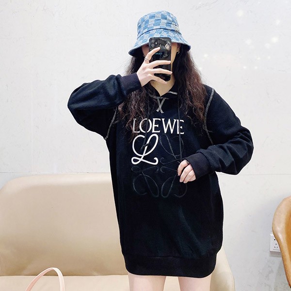 Loewe Anagram Hoodie Replica Black lov32088 Loewe Anagram Hoodie Replica Black lov32088
