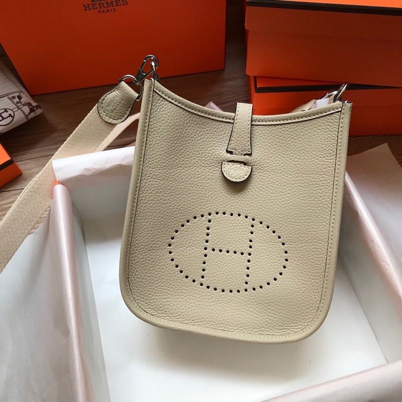 Hermes Evelyn Mini 16 TPM Noir Replica Silver HE26066