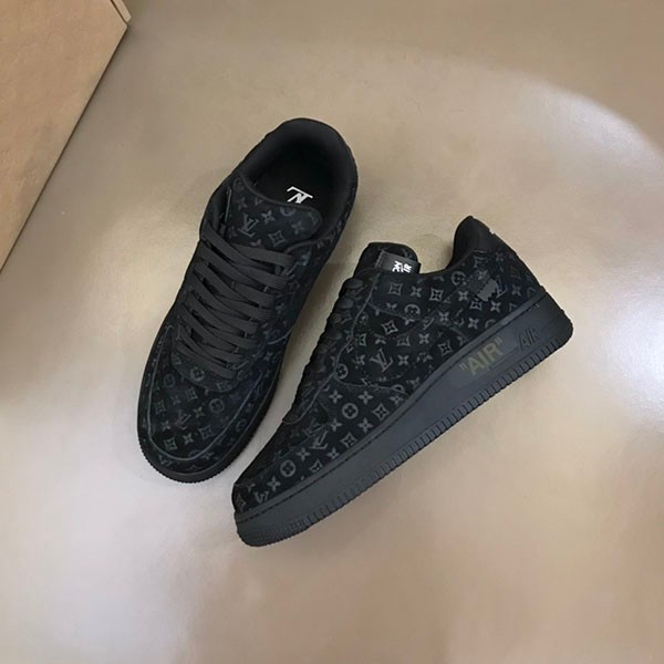Louis Vuitton x Nike Air Force 1 Replica Low by Virgil Abloh "Black" naw27135