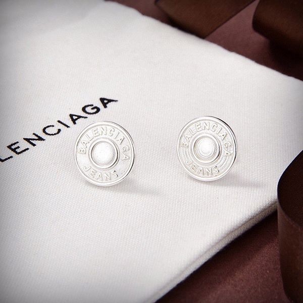 Balenciaga Jeans Stud Earrings Logo bav12987