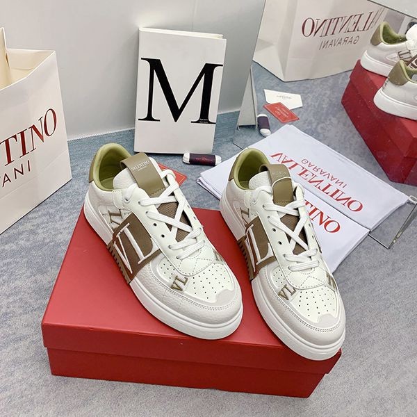 Valentino Leather x Fabric Fake Band Sneakers Vur11585