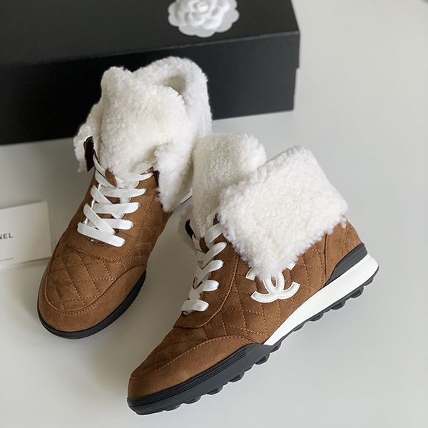 New sale Chanel wool short boots fake shz36194