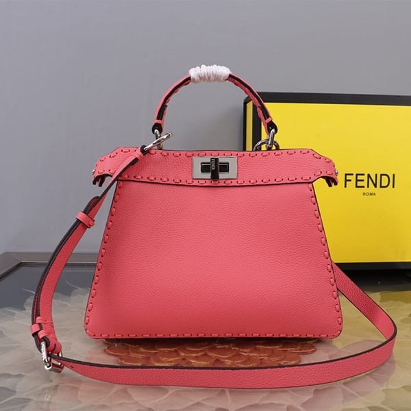 Very popular Fendi Peekaboo ISeeU Selleria Topstitched Bag Replica fec08808