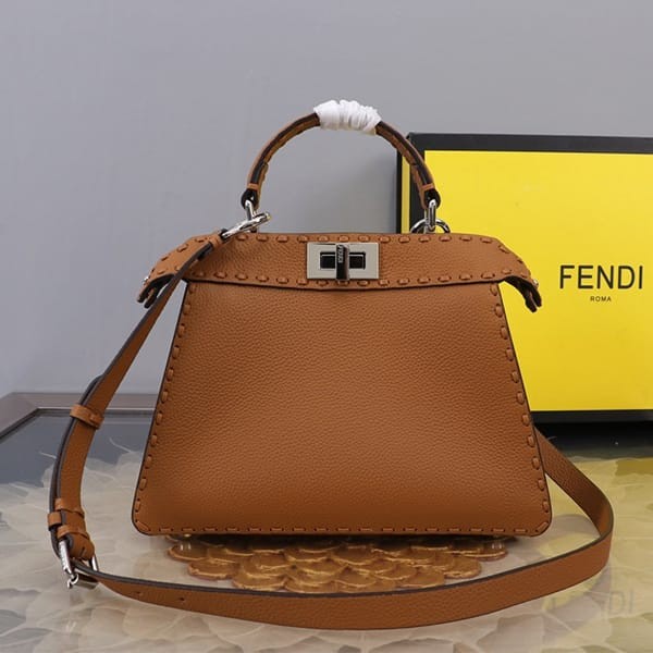 Free shipping Fendi Peekaboo ISeeU Selleria Topstitch Bag Fake feb43792