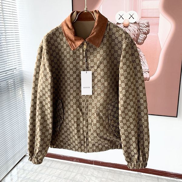 Limited edition rare Gucci GG canvas jacket replica guv27912 Limited edition rare Gucci GG canvas jacket replica guv27912