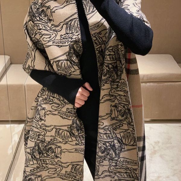 [Burberry] Scarf N-grade check cashmere fringe [Popular item] Bay88878