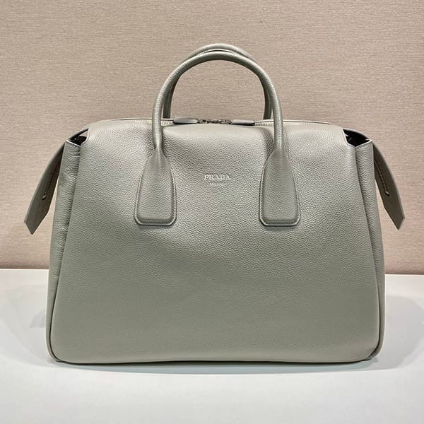 Rare Prada Vitello Dino Leather Travel Bag Replica Worn by Mei Nagano pud85104