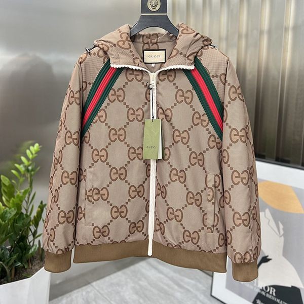 Gucci Web Stripe Jumbo GG Down Jacket Replica gur47267