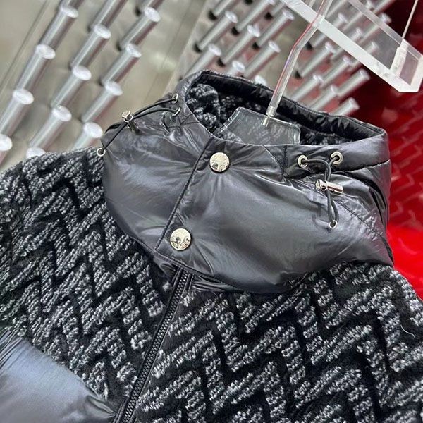 Moncler Aucun Tweed Down Jacket Replica mox27483