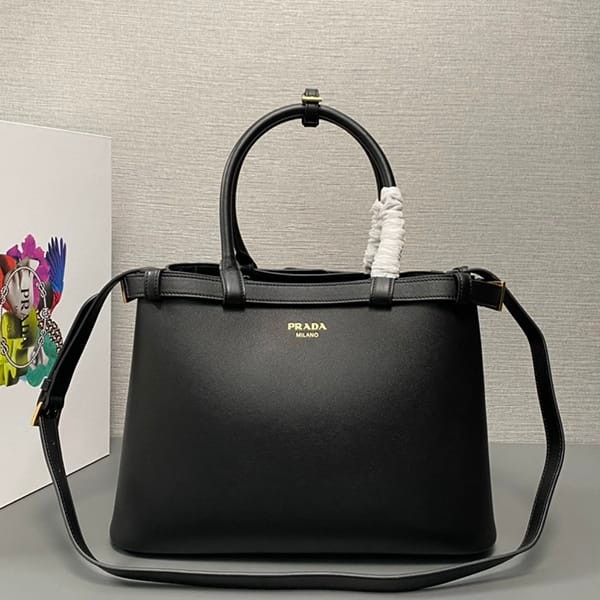 Free shipping Prada belted small leather handbag replica pus21571