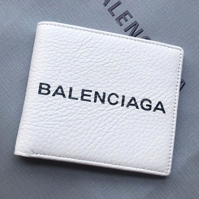 New sale Balenciaga wallet fake logo leather bi-fold wallet with money clip baw92535