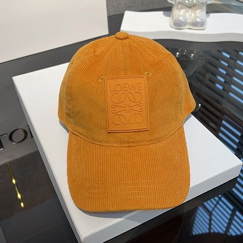 ☆Super popular☆Loewe Corduroy Anagram fake baseball cap K820358