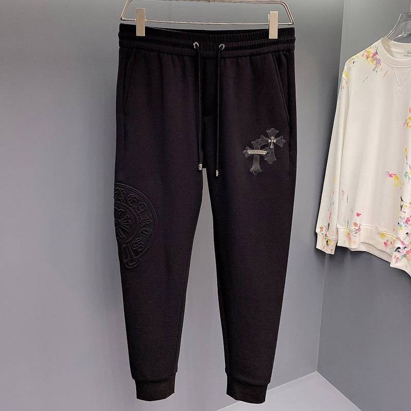 Extremely rare! Chrome Hearts [CH Sweatpants] ◆ Scroll label copy Kuv21243