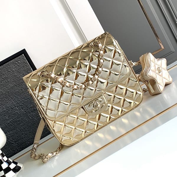 [Great Deal] Fake Chanel Backpack Coin Purse Set with Star-Shaped Pouch AS4649 B14873NT671