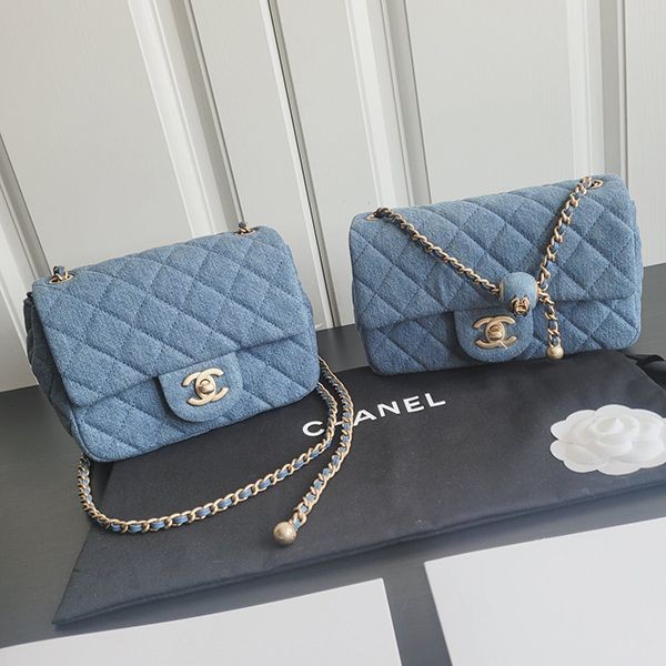 New color ☆ Rare Chanel denim replica shoulder bag 1786 shv84303 New color ☆ Rare Chanel denim replica shoulder bag 1786 shv84303