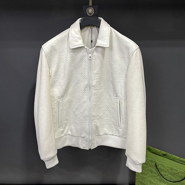 Hard to find Louis Vuitton replica monogram street style plain leather logo jacket vuh46689 Hard to find Louis Vuitton replica monogram street style plain leather logo jacket vuh46689