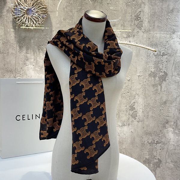 New color☆Rare Celine Monogram Scarf Fake Cashmere Ces27971